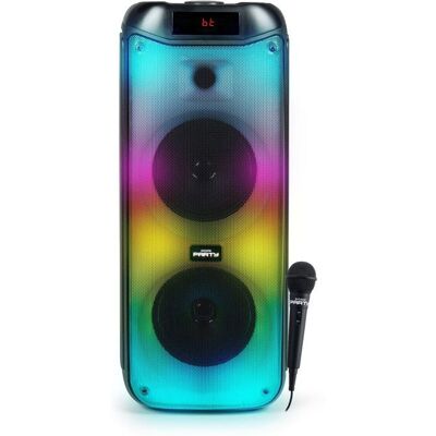 Enceinte Autonome sur Batterie - BIG BEN PARTYBTHPL - 200W Bluetooth/USB/AUX IN/Support smartphone Animation LED Micro Karaoké Noir - Publicité Enceinte Autonome sur Batterie - BIG BEN PARTYBTHPL - 200W Bluetooth/USB/AUX IN/Support smartphone Animation LED Micro Karaoké Noir - Publicité