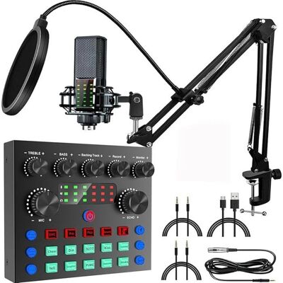 AUTREMENT Micro Gaming Carte Son Karaoke Table de Mixage DJ Set Ensemble d& 39 équipement de Pot Interface Audio Mixage Micro Pc - Publicité AUTREMENT Micro Gaming Carte Son Karaoke Table de Mixage DJ Set Ensemble d& 39 équipement de Pot Interface Audio Mixage Micro Pc - Publicité