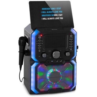 auna Rockstar Plus chaîne karaoké machine à karaoké Bluetooth USB CD LED Show RCA - Publicité auna Rockstar Plus chaîne karaoké machine à karaoké Bluetooth USB CD LED Show RCA - Publicité