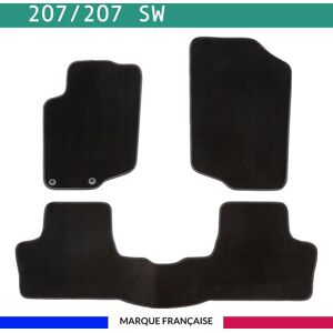 AUTOSWEET Tapis de voiture - Sur Mesure pour 207 / 207 SW / 207+ (2006 - 2014) - 3 pièces - Tapis de sol antidérapant pour automobile Noir - Publicité AUTOSWEET Tapis de voiture - Sur Mesure pour 207 / 207 SW / 207+ (2006 - 2014) - 3 pièces - Tapis de sol antidérapant pour automobile Noir - Publicité