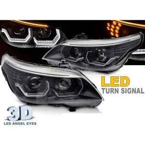 TUNING-TEC SP. Z O.O. SP.K. Paire de feux phares BMW serie 5 E60 /E61 03-07 Angel eyes led 3D Noir-40160229 Noir - Publicité TUNING-TEC SP. Z O.O. SP.K. Paire de feux phares BMW serie 5 E60 /E61 03-07 Angel eyes led 3D Noir-40160229 Noir - Publicité