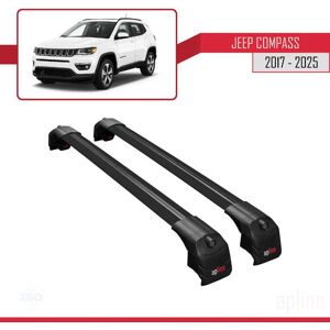 APLINE Compatible avec Jeep Compass 2017-2025 ACE-2 Barres de Toit Railing Porte-Bagages de Voiture NOIR Alu 2 Barres Noir - Publicité APLINE Compatible avec Jeep Compass 2017-2025 ACE-2 Barres de Toit Railing Porte-Bagages de Voiture NOIR Alu 2 Barres Noir - Publicité