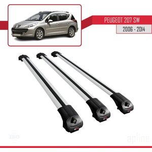 APLINE Barres de Toit ACE-1 Railing pour Peugeot 207 SW 2006-2014 - Gris - Aluminium - Charge utile < 300 kg Gris - Publicité APLINE Barres de Toit ACE-1 Railing pour Peugeot 207 SW 2006-2014 - Gris - Aluminium - Charge utile < 300 kg Gris - Publicité