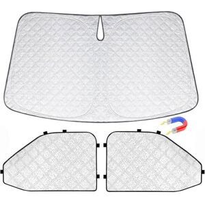 Pare-soleil pare-brise - MICH - VW T5 T6 - 3 pièces - Assombrissement intérieur - Store thermique occultant - Publicité Pare-soleil pare-brise - MICH - VW T5 T6 - 3 pièces - Assombrissement intérieur - Store thermique occultant - Publicité