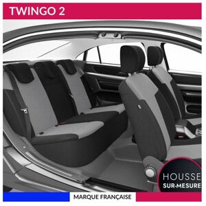 AUTO SWEET Housses de siège sur mesure pour TWINGO 2 (07/2007 à 12/2014) Housse Voiture / Auto dintérieur Jeu complet en tissu Noir - Publicité AUTO SWEET Housses de siège sur mesure pour TWINGO 2 (07/2007 à 12/2014) Housse Voiture / Auto dintérieur Jeu complet en tissu Noir - Publicité