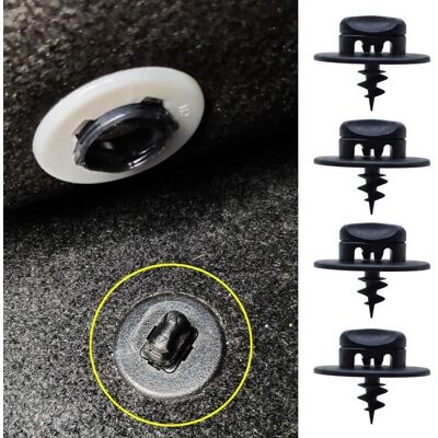 XUKEY - 4x Clips de fixation de tapis de sol - Vis à trou ovale de voiture en plastique noir pour VW Audi Skoda SEAT Noir - Publicité XUKEY - 4x Clips de fixation de tapis de sol - Vis à trou ovale de voiture en plastique noir pour VW Audi Skoda SEAT Noir - Publicité