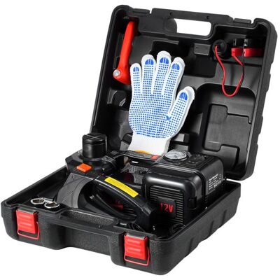 Cric Électrique pour Voiture-Duoku-5 Tonnes/11 000 lb-Kit Portable avec Gonfleur Intégré-Cric Électrique à Ciseaux 12 V - Publicité Cric Électrique pour Voiture-Duoku-5 Tonnes/11 000 lb-Kit Portable avec Gonfleur Intégré-Cric Électrique à Ciseaux 12 V - Publicité