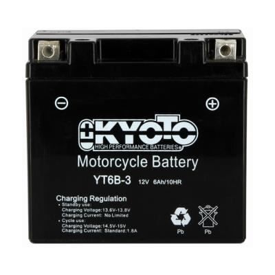 KYOTO - Batterie moto - Yt6b-3 - L 114mm W 70mm H 105mm - Publicité KYOTO - Batterie moto - Yt6b-3 - L 114mm W 70mm H 105mm - Publicité