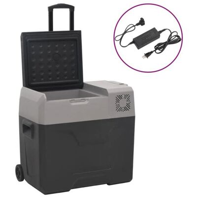 vidaXL Glacière avec Roue et Adaptateur Réfrigérateur de Voiture Glacière Électrique Randonnée Pique-nique Camping Noir 3154636 Gris - Publicité vidaXL Glacière avec Roue et Adaptateur Réfrigérateur de Voiture Glacière Électrique Randonnée Pique-nique Camping Noir 3154636 Gris - Publicité