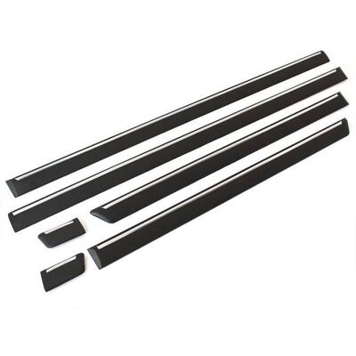 Moulures latérales pour voiture - MODECAR - Peugeot 406 - 1999-2004 - 6 pièces - Gauche et droite - Noir - Bandes chrome - Publicité Moulures latérales pour voiture - MODECAR - Peugeot 406 - 1999-2004 - 6 pièces - Gauche et droite - Noir - Bandes chrome - Publicité