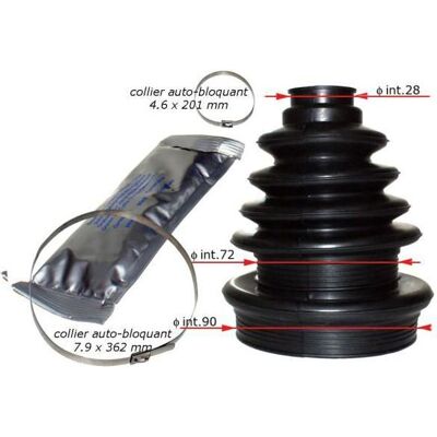 PLANET TECH PL7103 Kit de soufflet de joint universel - Articulation de couplage - Publicité PLANET TECH PL7103 Kit de soufflet de joint universel - Articulation de couplage - Publicité