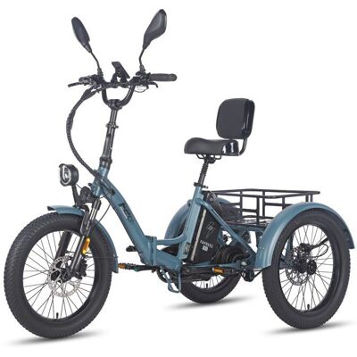 FAFREES F20 Mate Triporteur Électrique - Moteur 500W Batterie 48V23.45AH Siège Dossier Freins Hydrauliques - Gris bleu Bleu - Publicité FAFREES F20 Mate Triporteur Électrique - Moteur 500W Batterie 48V23.45AH Siège Dossier Freins Hydrauliques - Gris bleu Bleu - Publicité