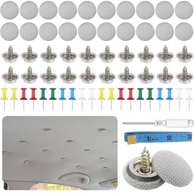 Kit de réparation de ciel de voiture 70 pièces de rivets de réparation automobile vis de réparation de toit de voiture Gris - Publicité Kit de réparation de ciel de voiture 70 pièces de rivets de réparation automobile vis de réparation de toit de voiture Gris - Publicité