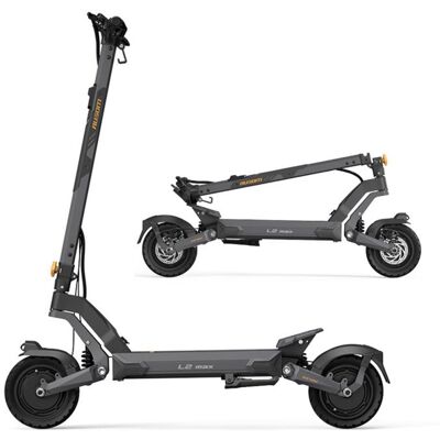 Trottinette Électrique Ausom L2 Max -Double Moteur Pic 2688W - 10 Pneus Tubeless - Batterie 20.8Ah 90km -Suspension Bras Oscillant Gris - Publicité Trottinette Électrique Ausom L2 Max -Double Moteur Pic 2688W - 10 Pneus Tubeless - Batterie 20.8Ah 90km -Suspension Bras Oscillant Gris - Publicité
