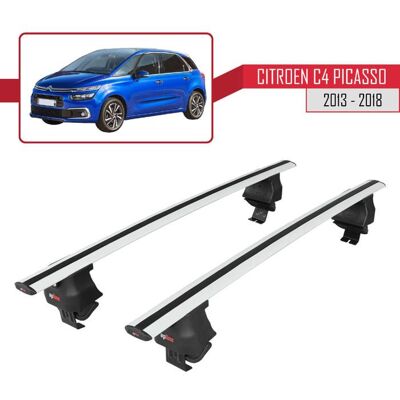 Compatible avec Citroen C4 Picasso (MK2) 2013-2018 Barres de Toit ACE-4 Railing Porte-Bagages de voiture - Gris Gris - Publicité Compatible avec Citroen C4 Picasso (MK2) 2013-2018 Barres de Toit ACE-4 Railing Porte-Bagages de voiture - Gris Gris - Publicité