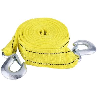 DILWE Câble de remorquage pour remorque de voiture de 5 tonnes avec crochets Outil de véhicule durgence auto barre - Publicité DILWE Câble de remorquage pour remorque de voiture de 5 tonnes avec crochets Outil de véhicule durgence auto barre - Publicité
