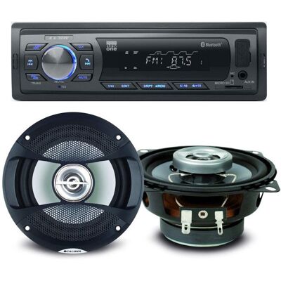 Caliber Pack sono voiture Auto Radio NewOne AR375BT 120 Watts + 2 haut parleurs 10cm 80W - Publicité Caliber Pack sono voiture Auto Radio NewOne AR375BT 120 Watts + 2 haut parleurs 10cm 80W - Publicité