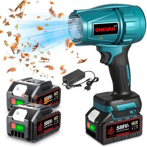 Souffleur sans fil - ONEVAN - ONEVAN - 700W - Moteur sans balais - 2x3Ah 20V Bleu - Publicité Souffleur sans fil - ONEVAN - ONEVAN - 700W - Moteur sans balais - 2x3Ah 20V Bleu - Publicité