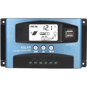 QIQIQI Chargeur de batterie solaire MPPT - 40/50/60/100A - Double écran LCD - USB - 12V 24V - Publicité QIQIQI Chargeur de batterie solaire MPPT - 40/50/60/100A - Double écran LCD - USB - 12V 24V - Publicité