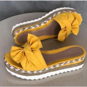 Sandales femme - ECELEN - Compensé - Jaune - Plate-forme - Arc dété Jaune - Publicité Sandales femme - ECELEN - Compensé - Jaune - Plate-forme - Arc dété Jaune - Publicité