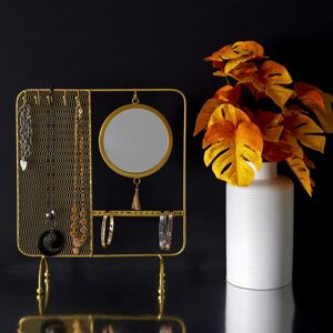 HOME DECO FACTRY PORTE BIJOUX MIROIR FILAIRE METAL 35.5X30X10CM - Publicité HOME DECO FACTRY PORTE BIJOUX MIROIR FILAIRE METAL 35.5X30X10CM - Publicité