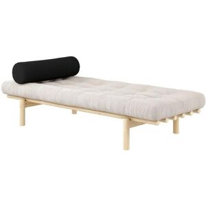 INSIDE 75 Méridienne futon NEXT en pin massif coloris ivoire couchage 75 x 200 cm Beige - Publicité INSIDE 75 Méridienne futon NEXT en pin massif coloris ivoire couchage 75 x 200 cm Beige - Publicité