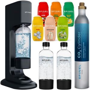 Machine à soda - SPINEL - BubbleON - 2 bouteilles sans BPA - 6 sirops sans sucre - Recharge CO2 Noir - Publicité Machine à soda - SPINEL - BubbleON - 2 bouteilles sans BPA - 6 sirops sans sucre - Recharge CO2 Noir - Publicité