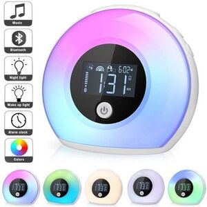 Radio Réveil - EINNENFFER - Modèle Lumineux - 3 Sons Naturels - 5 Lumières Colorées - Bluetooth - Publicité Radio Réveil - EINNENFFER - Modèle Lumineux - 3 Sons Naturels - 5 Lumières Colorées - Bluetooth - Publicité