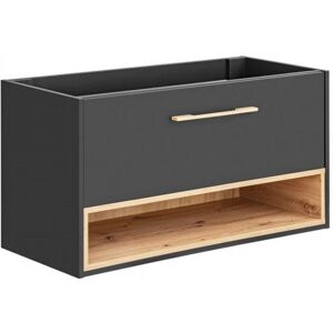 AC-DÉCO Meuble sous vasque mural - 100 x 46 x 57 cm - Brunei Cosmos Marron - Publicité AC-DÉCO Meuble sous vasque mural - 100 x 46 x 57 cm - Brunei Cosmos Marron - Publicité