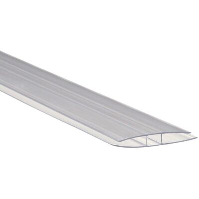 MCCOVER Profil polycarbonate de jonction - L: 300 cm - l: 60 mm - E: 10 mm - transparent Gris - Publicité MCCOVER Profil polycarbonate de jonction - L: 300 cm - l: 60 mm - E: 10 mm - transparent Gris - Publicité