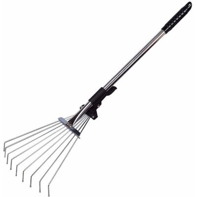 RICEEL Râteau à feuilles de jardin Râteau de jardin réglable en métal Râteau de désherbage extensible Râteau de camping pour jardin pelous - Publicité RICEEL Râteau à feuilles de jardin Râteau de jardin réglable en métal Râteau de désherbage extensible Râteau de camping pour jardin pelous - Publicité