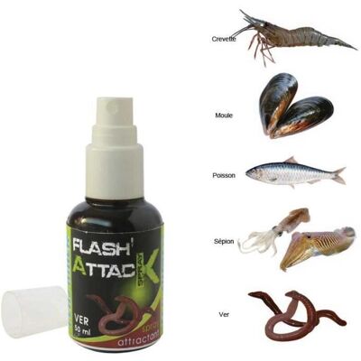 FLASHMER ATTRACTANT FLASH ATTACK SPRAY - SEPION - Publicité FLASHMER ATTRACTANT FLASH ATTACK SPRAY - SEPION - Publicité