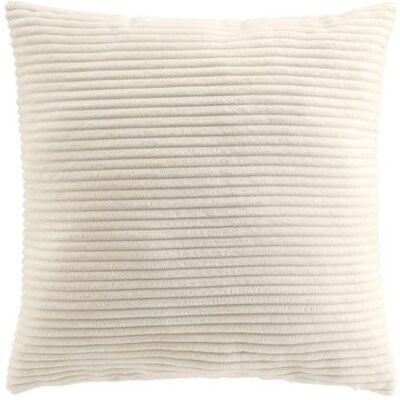 DOUCEUR D'INTÉRIEUR Coussin déhoussable NILS 45x45 cm velours relief côtelé - Naturel Beige - Publicité DOUCEUR D'INTÉRIEUR Coussin déhoussable NILS 45x45 cm velours relief côtelé - Naturel Beige - Publicité