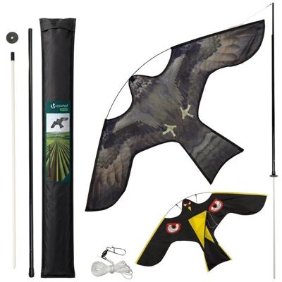 VOUNOT® Lot de 2 Cerf volant anti oiseaux effaroucheur avec mat Faucon modele F et G - Publicité VOUNOT® Lot de 2 Cerf volant anti oiseaux effaroucheur avec mat Faucon modele F et G - Publicité