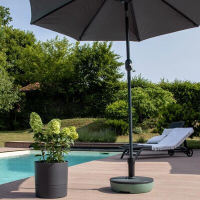 Pied de parasol rond à remplir Ø 495 cm vert laurier Vert - Publicité Pied de parasol rond à remplir Ø 495 cm vert laurier Vert - Publicité