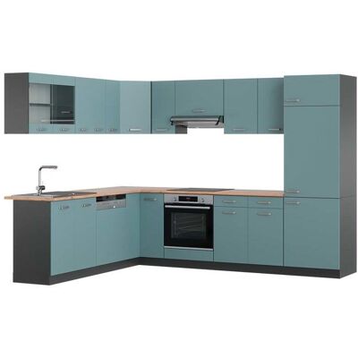 Cuisine en angle R-Line 287 x 227 cm PT Chêne Bleu-gris/Anthracite Vicco 43142 Bleu - Publicité Cuisine en angle R-Line 287 x 227 cm PT Chêne Bleu-gris/Anthracite Vicco 43142 Bleu - Publicité