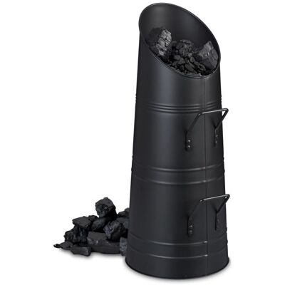 RELAXDAYS Reaxdays Charbonnière 12 litres 2 poignées à remplir métallique pour le granulé de bois ou le charbon noir Noir - Publicité RELAXDAYS Reaxdays Charbonnière 12 litres 2 poignées à remplir métallique pour le granulé de bois ou le charbon noir Noir - Publicité