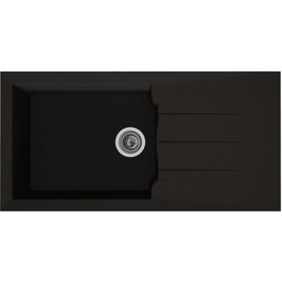 Evier - Résine BMC - Noir - A encastrer - STRADOUR - Alineo 1GC - 100 x 50 cm Noir - Publicité Evier - Résine BMC - Noir - A encastrer - STRADOUR - Alineo 1GC - 100 x 50 cm Noir - Publicité