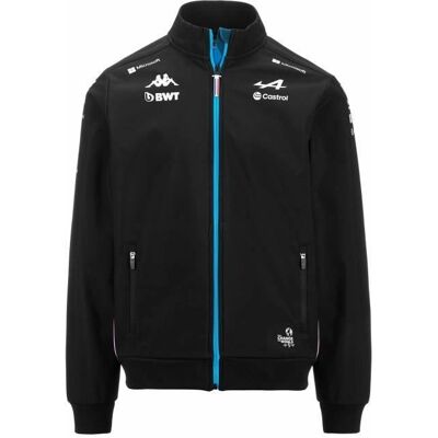 Kappa Veste softshell - Amdacy BWT Alpine F1 Team 2024 - Garçon - Noir/Bleu/Rose - 100% polyester Noir - Publicité Kappa Veste softshell - Amdacy BWT Alpine F1 Team 2024 - Garçon - Noir/Bleu/Rose - 100% polyester Noir - Publicité