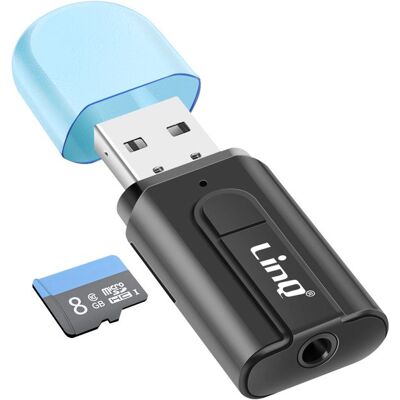 Adaptateur audio Bluetooth - LINQ - USB avec Jack 3.5mm - Lecture micro-SD - Noir - Compact Noir - Publicité Adaptateur audio Bluetooth - LINQ - USB avec Jack 3.5mm - Lecture micro-SD - Noir - Compact Noir - Publicité