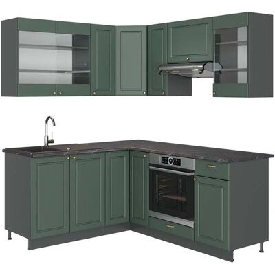 Cuisine en angle Fame-Line 190 x 160 cm PT Anthracite Vert Or Campagne/Anthracite Vicco 42144 Vert - Publicité Cuisine en angle Fame-Line 190 x 160 cm PT Anthracite Vert Or Campagne/Anthracite Vicco 42144 Vert - Publicité