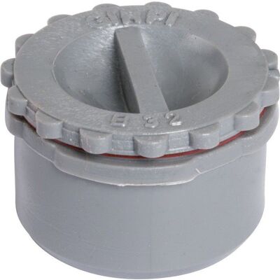Bouchon de visite PVC gris - diamètre 80 mm - Girpi Gris - Publicité Bouchon de visite PVC gris - diamètre 80 mm - Girpi Gris - Publicité