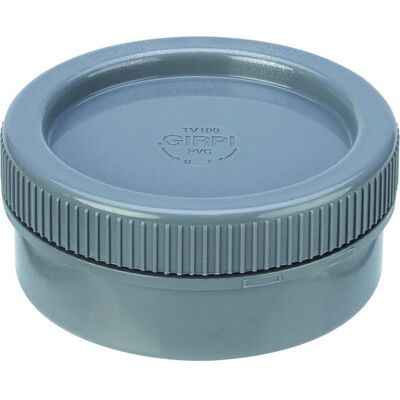 Bouchon de visite PVC gris - diamètre 100 mm - Girpi Gris - Publicité Bouchon de visite PVC gris - diamètre 100 mm - Girpi Gris - Publicité