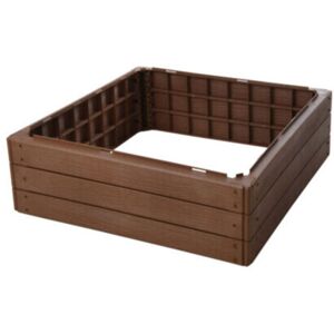 WADIGA Carré potager en polypropylène marron empilable 75.5x75.5x25cm Marron - Publicité WADIGA Carré potager en polypropylène marron empilable 75.5x75.5x25cm Marron - Publicité