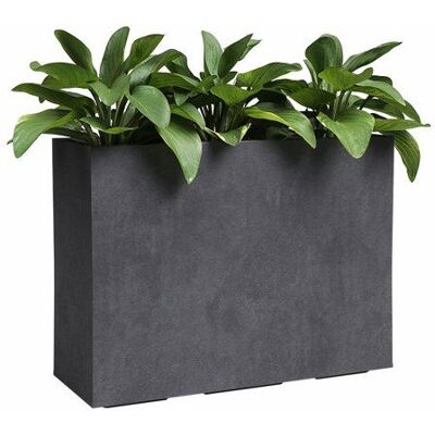 Jardinière haute SYDNEY - Plastique - Anthracite - Rectangulaire - 79.5x295x68 cm - 50 L - ARTEVASI Gris - Publicité Jardinière haute SYDNEY - Plastique - Anthracite - Rectangulaire - 79.5x295x68 cm - 50 L - ARTEVASI Gris - Publicité