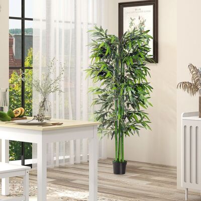 Generic Bambou Artificiel XXL 180H m arbre artificiel 1105 Feuilles denses réalistes Pot Inclus Noir Vert - Publicité Generic Bambou Artificiel XXL 180H m arbre artificiel 1105 Feuilles denses réalistes Pot Inclus Noir Vert - Publicité
