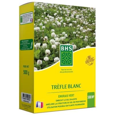 BHS Trefle Blanc - 500 m² - Favorise biodiversité, résistant au piétinement - Publicité BHS Trefle Blanc - 500 m² - Favorise biodiversité, résistant au piétinement - Publicité