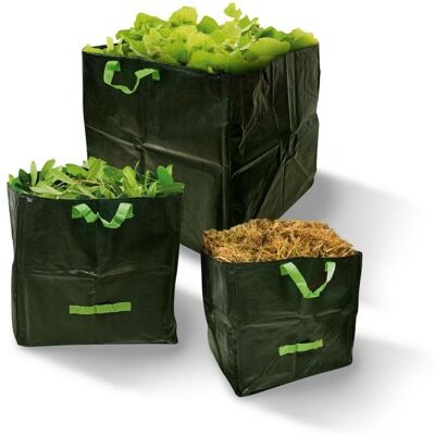 Sac à déchets végétaux carré - TERRE JARDIN - Lot de 3 - 70 L 100 L et 170 L - Polypropylène Noir - Publicité Sac à déchets végétaux carré - TERRE JARDIN - Lot de 3 - 70 L 100 L et 170 L - Polypropylène Noir - Publicité