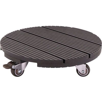 Support de pot à roulettes - NATURE - WPC H75 x Ø30 cm - 4 roulettes - Anthracite Gris - Publicité Support de pot à roulettes - NATURE - WPC H75 x Ø30 cm - 4 roulettes - Anthracite Gris - Publicité