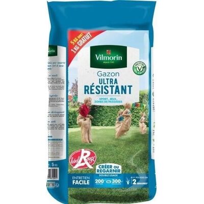 Graines de Gazon Vilmorin - Résistantes et Durables - 6 Kg - Publicité Graines de Gazon Vilmorin - Résistantes et Durables - 6 Kg - Publicité